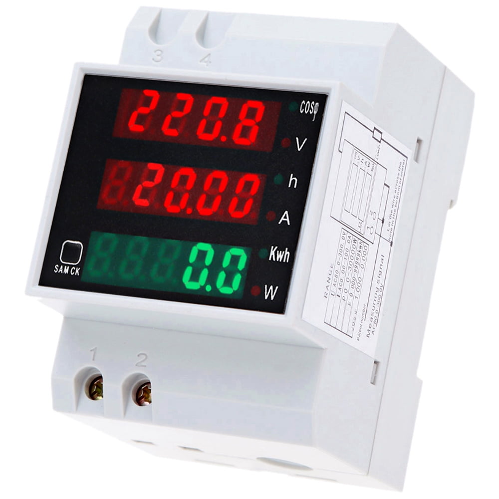 AC80-300V 100A Digital Current Voltage Power Factor Meter Ammeter Voltmeter 