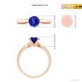 thumbnail image 4 of ANGARA Natural Solitaire Round Tanzanite Tapered Shank Ring in 14K Rose Gold for Women (Size-6mm) | December Birthstone, Birthday, Anniversary, Jewelry Gift for Women | Natural Tanzanite Ring, 4 of 9