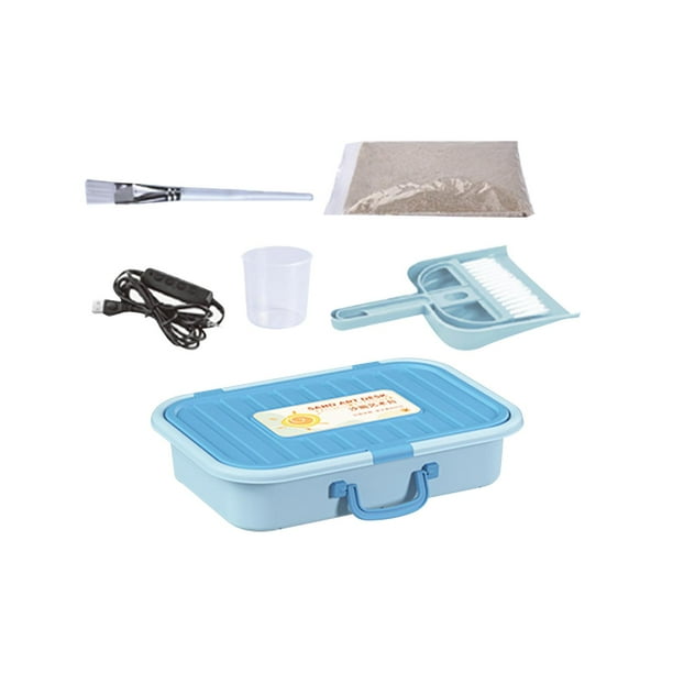 Caja de luz portátil para pintar con arena, juguetes educativos escénicos para niños y niñas Caja azul