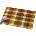 thumbnail image 2 of Orange Green Plaid Washable Small Entryway Area Rugs 2'x3', Rustic Warm Palette Terracotta Sage Gingham Plaid Washable Throw Rug Non-Slip Sturdy Edge Binding Carpet for Front Door Floor Room Entry, 2 of 9