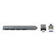 thumbnail image 5 of Hub USB Manhattan Gris Espacial con 4 Puertos USB 3.2 Gen 1 y Conector Adaptable USB-A a USB-C, 5 of 6