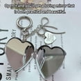 thumbnail image 7 of Lerpwige Bowknot Decorated Heart Keychain Mirror Jewelry Beauty Tool Gift For Friend Sisters Birthday Christmas Present, 7 of 7