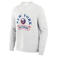 thumbnail image 2 of Men's Fanatics Heather Gray New York Islanders Banner Fleece Raglan Pullover Sweatshirt, 2 of 3