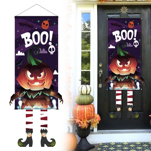 Clearance Under $5 Novelty Halloween Flags One Trick Or Halloween House Flag Pumpkin Gnome Witch Halloween Garden Yard Flag Halloween House Flag D