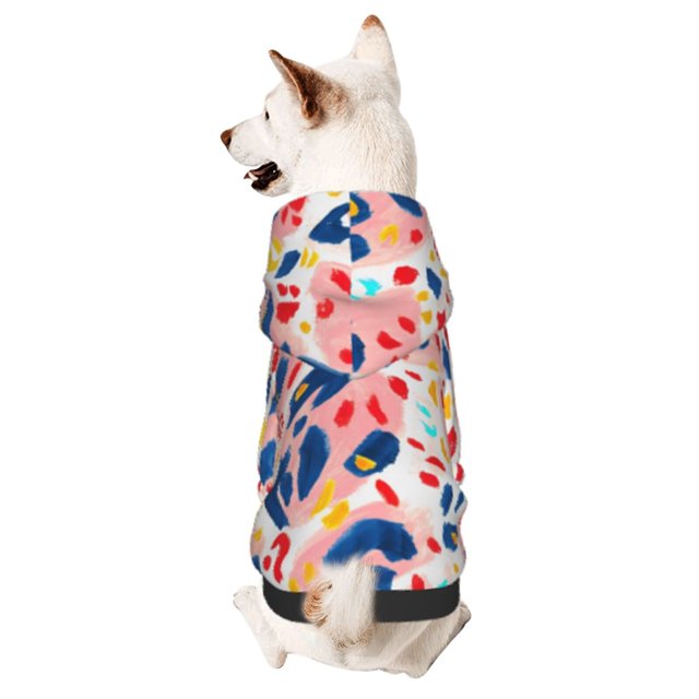 Balery Abstract Leopard Print Sudadera con Capucha para Perros Pequeños – Ropa para Mascotas, Disfraz para Perros y Gatos, Ideal para Fiestas y Cosplay-X-Large