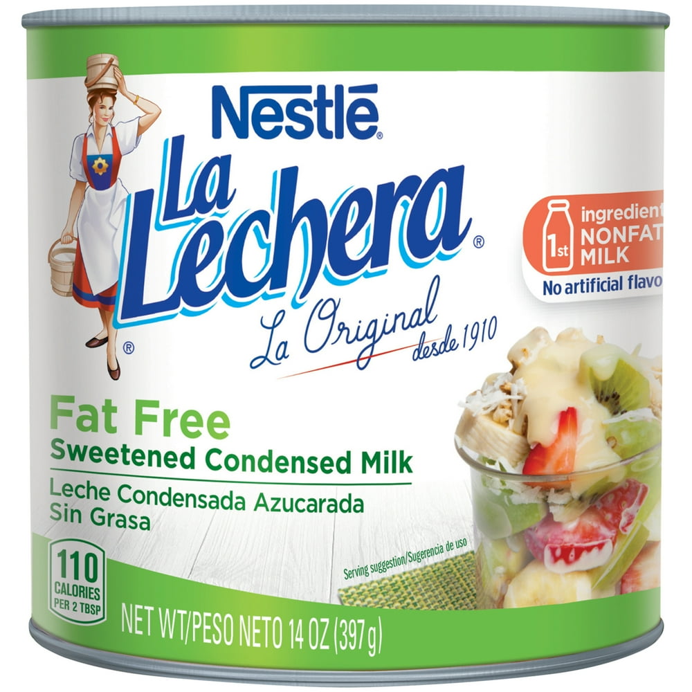 Nestle La Lechera Fat Free Sweetened Condensed Milk 14 oz.
