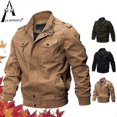 thumbnail image 2 of Plus Size Military Bomber Jacket Men Spring Autumn Casual Multi-pocket Pilot Jackets Male Army Cargo Flight Mens Jackets M-6xl, 2 of 5