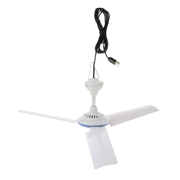 KAKOWELY Ventilador de techo portátil, ventilador colgante, ventilador eléctrico USB para el hogar, dormitorio, tiendas de campaña.