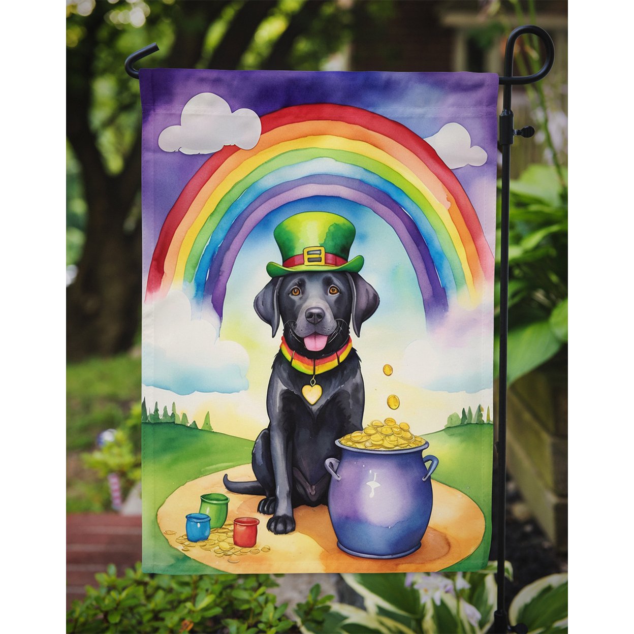 Labrador Retriever St Patrick's Day Garden Flag 11.25 in x 15.5 in
