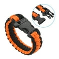thumbnail image 4 of Uxcell Survival Paracord Bracelets, 2 Pack Braided Paracord Bracelet, Black, Orange, 4 of 5
