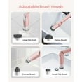 thumbnail image 4 of Leebein Electric Spin Scrubber, Electric Scrubber for Cleaning, Spin Scrubber with Long Handle & 8 Replaceable Brush Heads,for Bathroom, Floor (Pink), 4 of 8