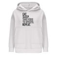 thumbnail image 5 of 2025 Christmas Baggy Hoodies Ladies Letter Print Graphic Sweatshirt with 2 Pockets Casual Pullover Tops Loose (2XL, White 08), 5 of 6