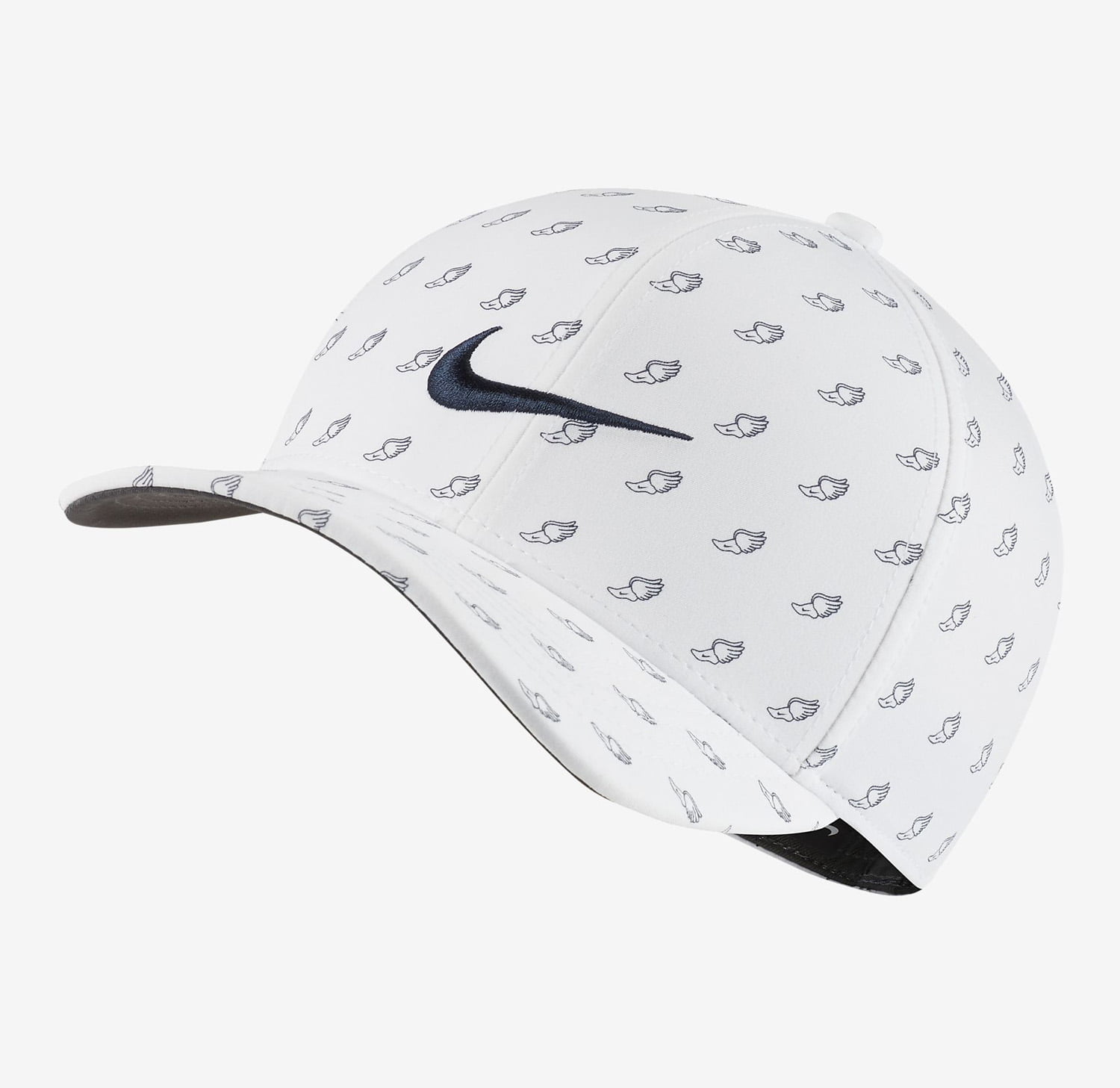 NEW 2020 Nike Aerobill Classic 99 Print White/Obsidian Blue Fitted S/M Golf -