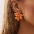thumbnail image 3 of Giaone Handcrafted Flower Shape Earrings Drops Oil Earwear Florals Earring Ornament, 3 of 8