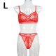 thumbnail image 1 of Encaje sexy conjunto de ropa interior sujetador ropa interior regalo para mujeres niñas, rojo, L 2 piezas seitruly XX000054-40, 1 of 7