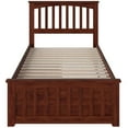 thumbnail image 3 of Leo & Lacey Contemporary/Modern Hardwood Storage Platform Bed, Twin-XL, Walnut, 3 of 5
