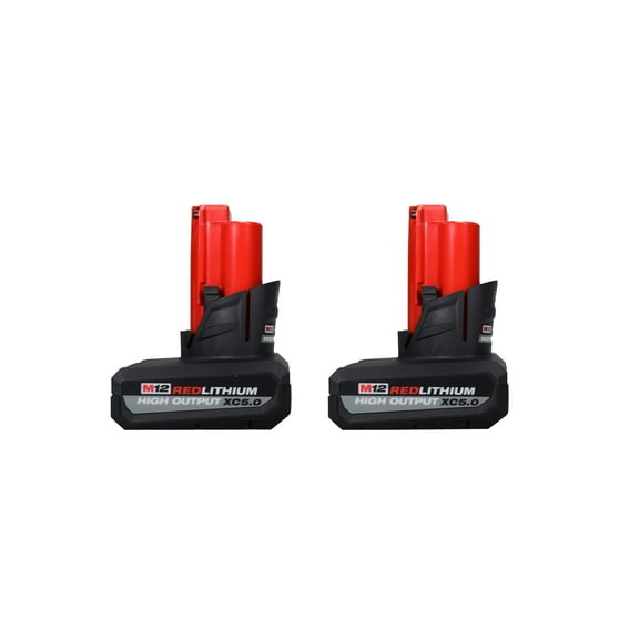 Milwaukee 48-11-2450 12V Lithium-Ion High Output 5Ah Battery 2 Pack