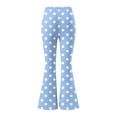 thumbnail image 6 of Iyufng Women Yoga Pants Polka Dot Print Flared Pants Stretch Sports and Yoga Pants, 6 of 7
