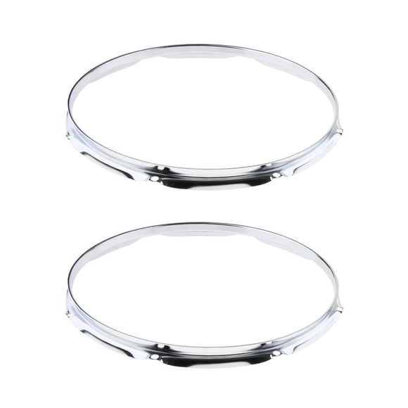 Sonducket 1 par de llantas de aro de tambor de hierro Tom de 14 pulgadas con 6 agujeros Accesorios para instrumentos musicales 1.2 mm 14 pulgadas 8 agujeros