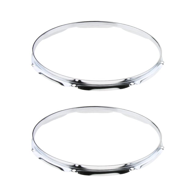 Sonducket 1 par de llantas de aro de tambor de hierro Tom de 14 pulgadas con 6 agujeros Accesorios para instrumentos musicales 1.2 mm 14 pulgadas 8 agujeros