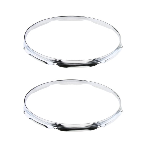 Sonducket 1 par de llantas de aro de tambor de hierro Tom de 14 pulgadas con 6 agujeros Accesorios para instrumentos musicales 1.2 mm 14 pulgadas 8 agujeros