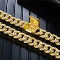 thumbnail image 5 of FEEL STYLE Male 5A Zircon Gold Plated Cuban Chain Necklace for Men Women 13MM 20", 5 of 5