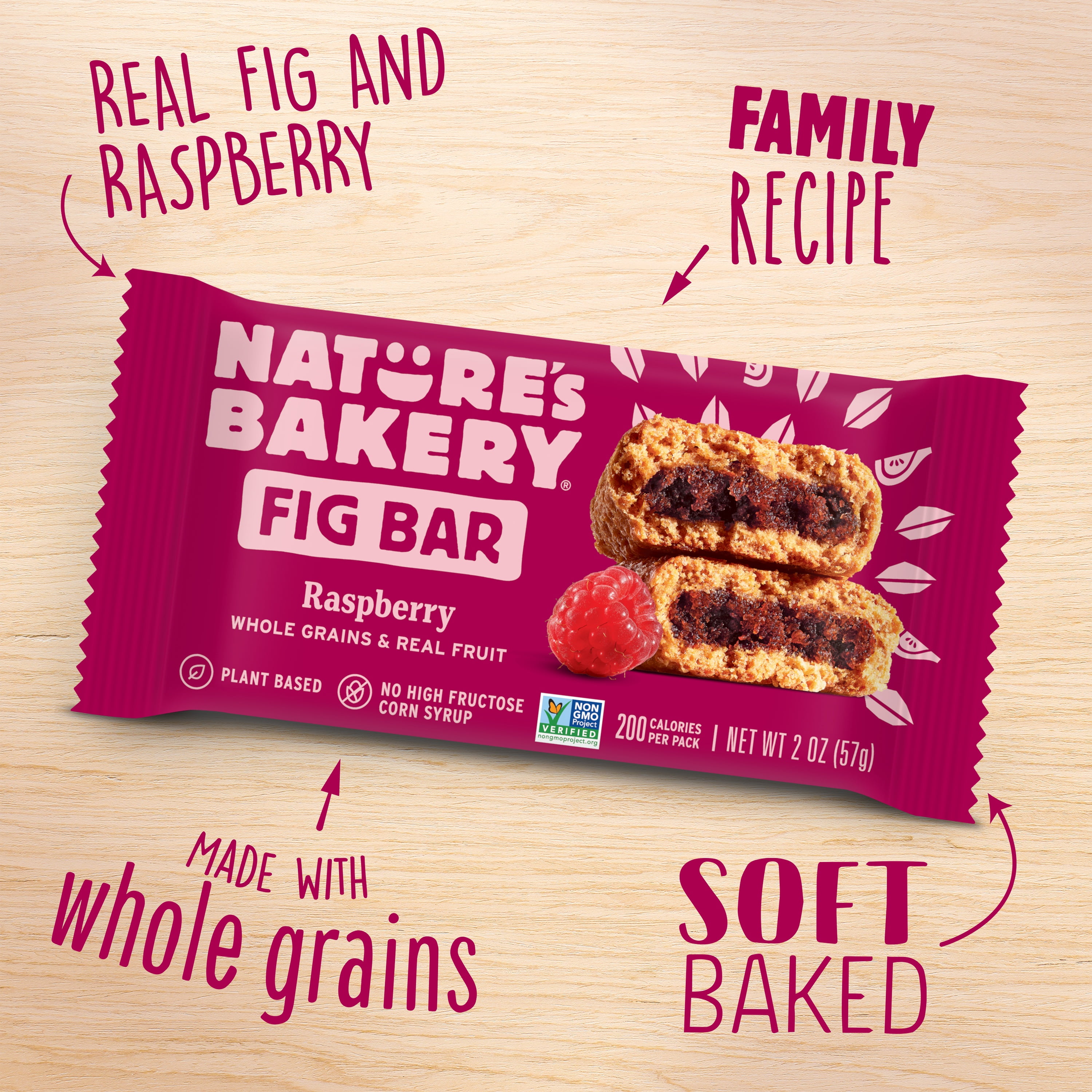 (84 pack) Nature's Bakery Raspberry Fig Bar in Convenient 2 oz Plastic Wrapper
