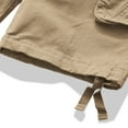 thumbnail image 5 of Women's Casual Fitted Multi-Pockets Twill Bermuda Cargo Shorts(No Belt),Khaki 14, 5 of 10