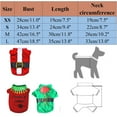 thumbnail image 2 of DroolingDog Pet Dog Christmas Shirts Elf Costume Puppy Tshirt for Small Dogs, Green Red, 1PCS, 2 of 3