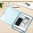 thumbnail image 3 of HONGHCL Portapapeles con Almacenamiento - Tabla Portapapeles de Apertura Lateral - Portapapeles de Plastico con Almacenamiento, Tabla Escribir de Oficina (Azul), 3 of 3