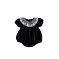 thumbnail image 2 of LYMAYTER ‌‌Newborn Infant Baby Summer Lace Collar Short-Sleeve Bubble-Sleeve Romper Lightweight‌, 2 of 8