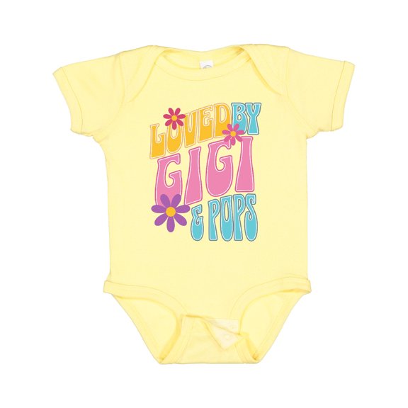 Inktastic Gigi and Pops Love Me Granddaughter Girls Baby Bodysuit