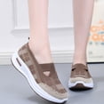 thumbnail image 5 of Dweltoz Women's Woven Orthopedic Shoes Slip On Wide Width Walking Shoes Comfortable Lightweight Arch Support Shoes Woven Breathable Soft Running Sneakers,Coffee 6, 5 of 5