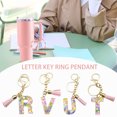 thumbnail image 4 of CSChome Initial Keychain with Pink Tassels Colorful Acrylic Initial Keychain with Pink Tassels Decor Letter Cup Pendant Keyring Water Bottle Decoration Birthday Gift, 4 of 6