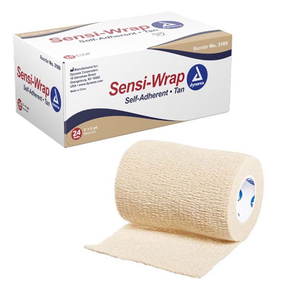 Dynarex Self Adherent Bandage Sensi Wrap Tan 4" x 5 yds