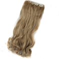thumbnail image 4 of LELINTA Women 24" Long Curly Full Head Clip in Synthetic Hair Extentions 8 Piece 18 Clips Black Brown Blonde, 4 of 6