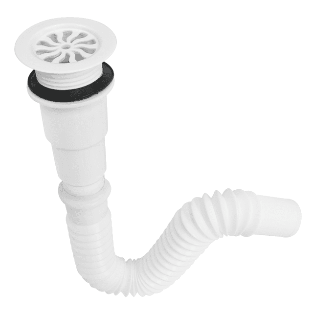 Céspol Práctico flexible tipo 'P' Fleximatic para fregadero Extensión 55 cm con Check anti-olores
