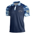 thumbnail image 3 of Havenx Men's 1776-2026 Camo Raglan Polo Shirt American Flag Print Camo Polo Short Sleeve Button T-Shirts Lapel Patriotic 4th Of July Fashion Causal Vintage Clothes,Blue 4XL, 3 of 4
