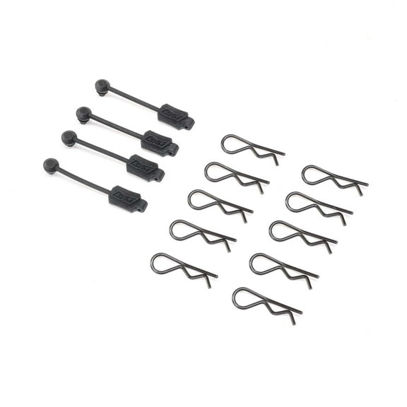 Losi Body Clip 10 & Leash 4 PM-MX/SM LOS266000 Elec Car/Truck Replacement Parts