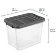 thumbnail image 3 of Sterilite 30 Qt Clear Plastic Storage Container Bin w/ Latch Lid, 24 Pack, 3 of 10