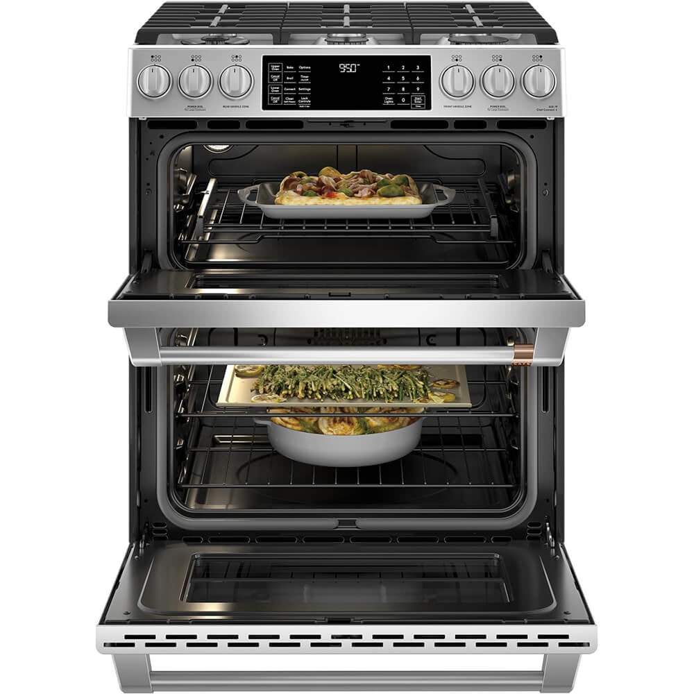 Café C2S950P2MS1 7 Cu. Ft. Stainless Dual-Fuel Double Oven Range