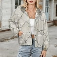 thumbnail image 3 of Jackets for Women Winter Coat Jackets Flannel Stand Collar Jacket(Abstract Marble Rug Design,Size:S-4XL), 3 of 7
