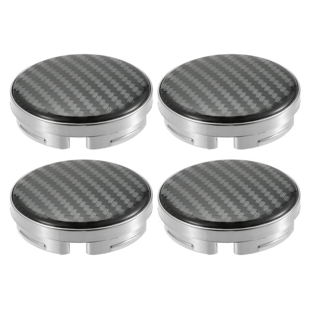 58mm 4 Clips Rueda Llanta Cubo Centro Tapas Cubierta Plateado Tono - 4uds