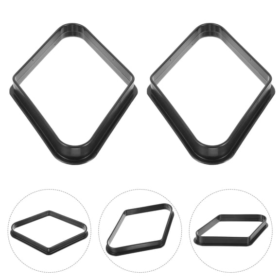 Worgeous 2Pcs Billiard Ball Holder Rack for Home Use Made of Strong Durable Plastic Black Color