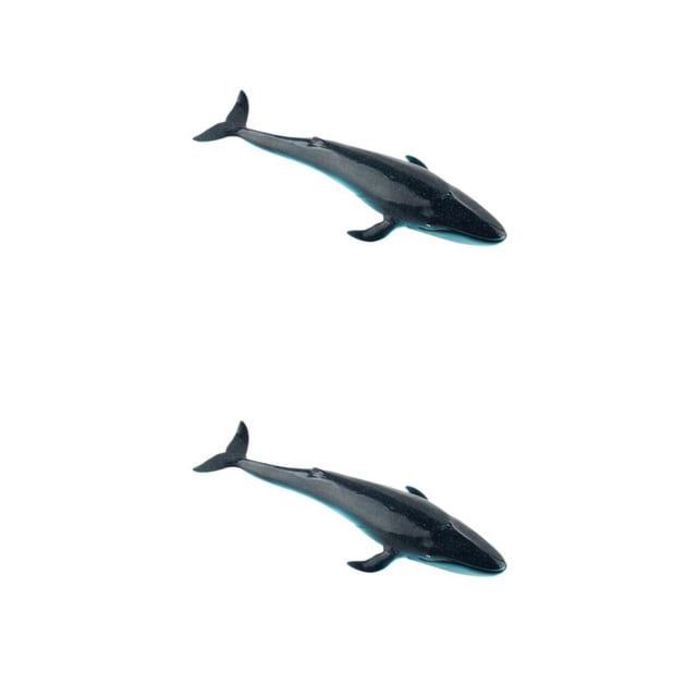 Bewildely Ballena realista Animal Modelo Educación Niños Juguete Ballena azul Type1