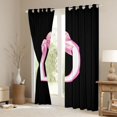 thumbnail image 3 of Erosebridal Pink Bows Alphabet D Black Out Curtains,Girl Personalized Gifts Curtains Pack of 2 (42x63 Each) For Teens, 3 of 7