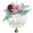 thumbnail image 2 of Giyblacko Door Hanging DecorationWelcome Wooden Sign Imitation Flower With Bell Home Door Pendant Front Interior Door Wreath Decoration, 2 of 8
