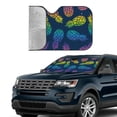 thumbnail image 4 of Bingfone Abstract Bright Pineapple Fruit Retro Car Windshield Sun Shade Protector Keep Your Vehicle Cool Sun Shield Visor Cover Foldable For Car Truck Suv-Small, 4 of 9