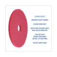 thumbnail image 4 of Buffing Floor Pads, 18" Diameter, Red, 5/carton | Bundle of 10 Cartons, 4 of 6