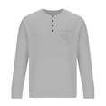 thumbnail image 7 of Awdenio Shirts for Men Long Sleeve Casual Waffle Thermal Fashion Pullover Button T-Shirt with Pocket, 7 of 7